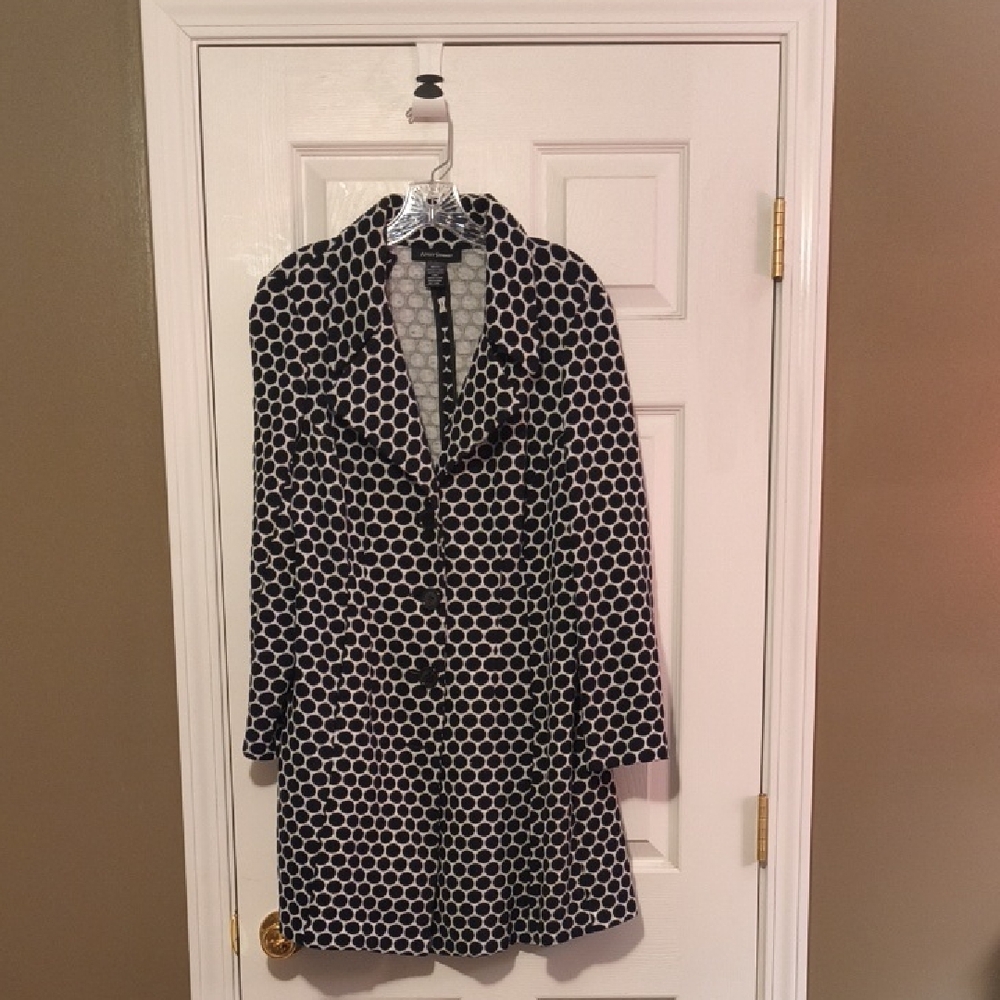 Women's Black And White Blazer